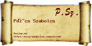 Pócs Szabolcs névjegykártya